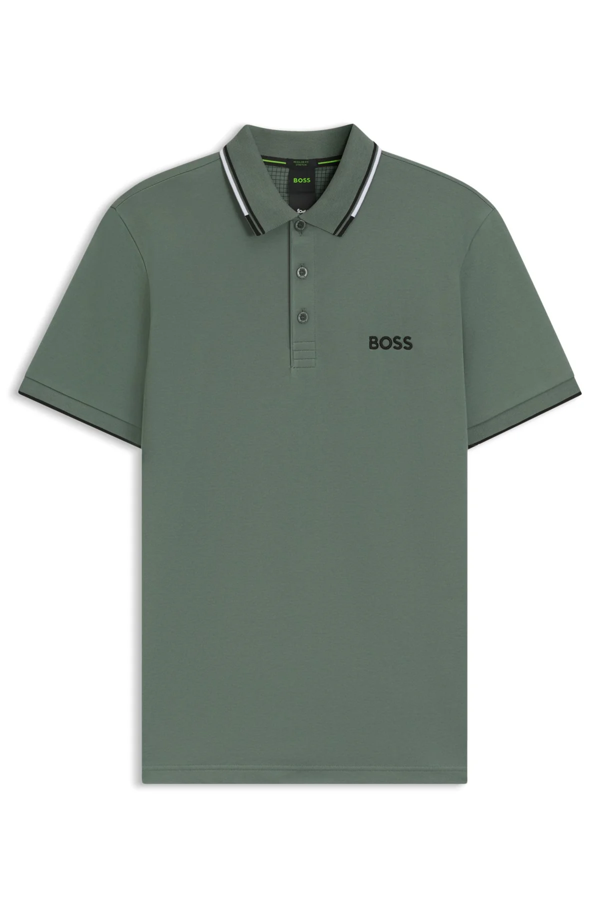 COTTON-BLEND POLO SHIRT WITH CONTRAST LOGOS - 1