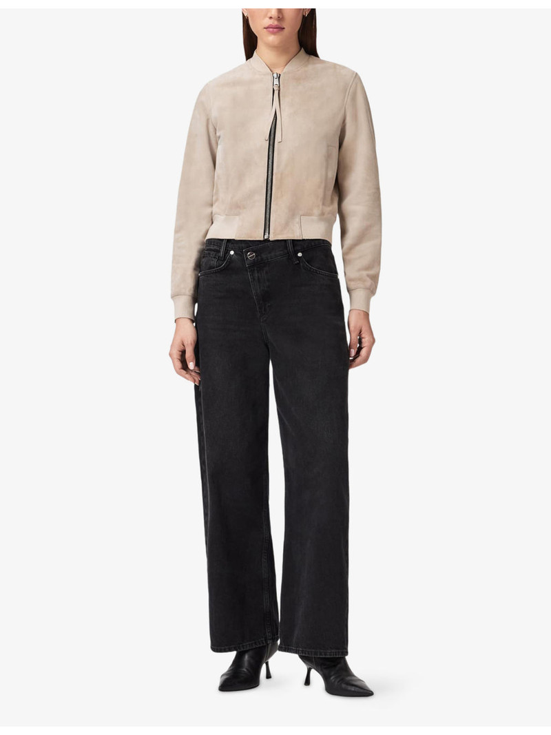 ALLSAINTS Orten Suede Bomber Jacket outlook