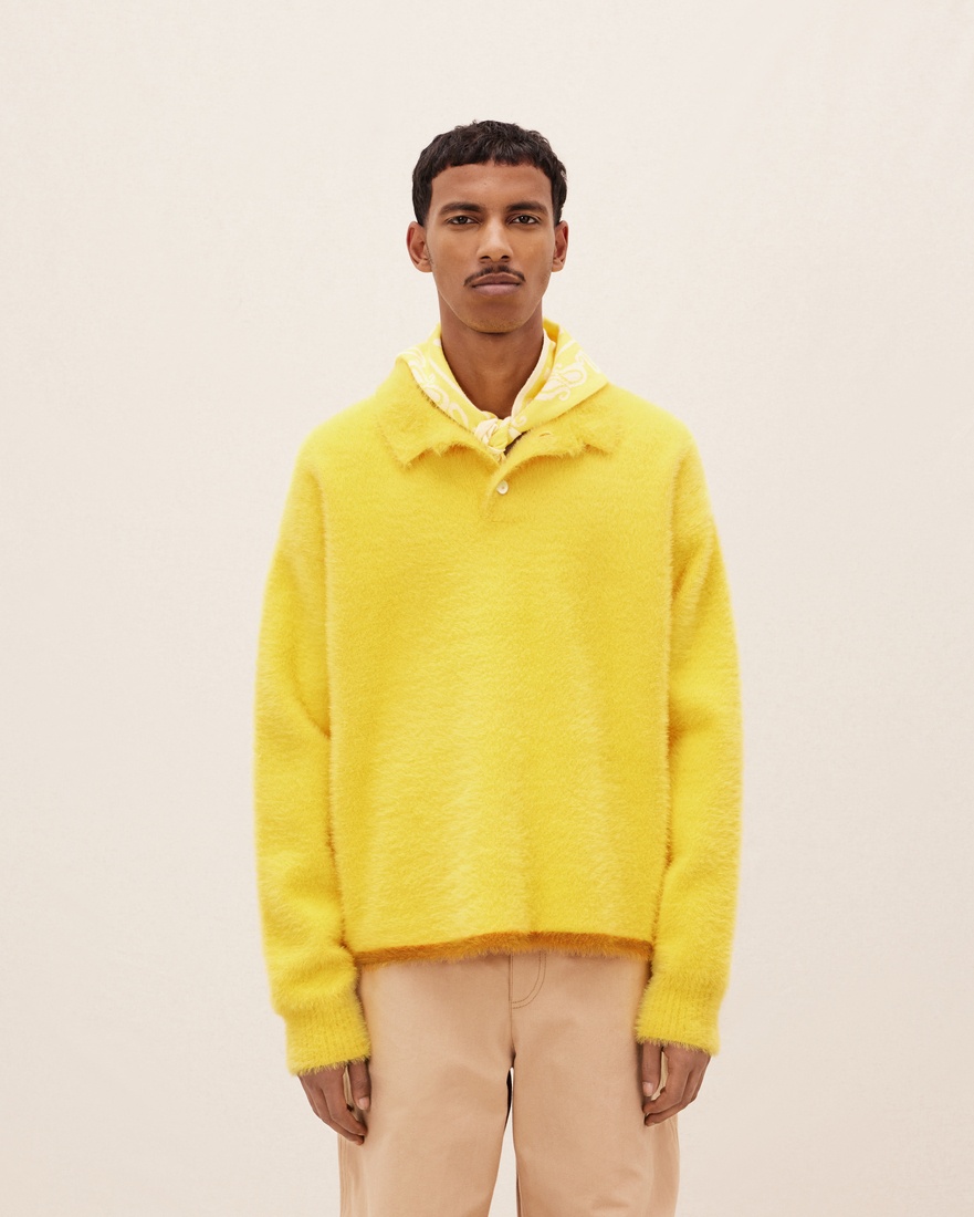 Jacquemus Le Polo Zucca Polo Shirt Multi Yellow