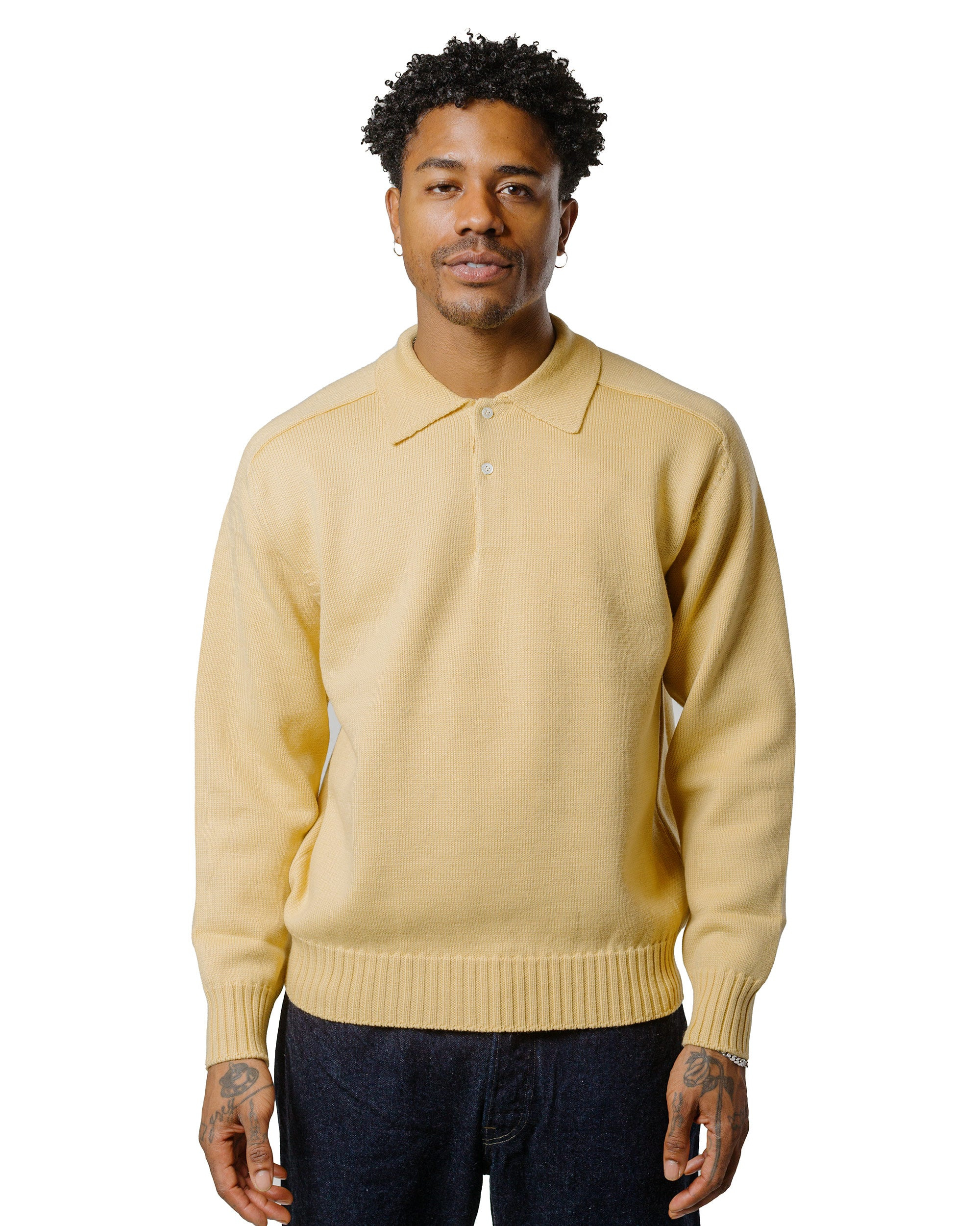 Knit Polo Old Yellow - 2