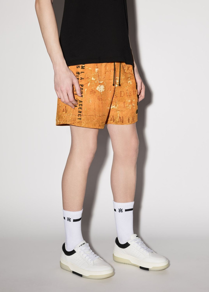 AMIRI STENCIL MILITARY SWIM TRUNK outlook