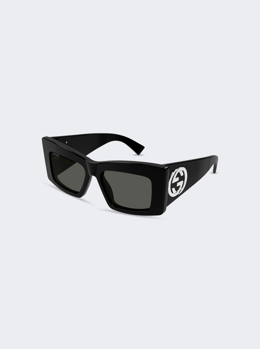 Square Frame Sunglasses Shiny Black - 4