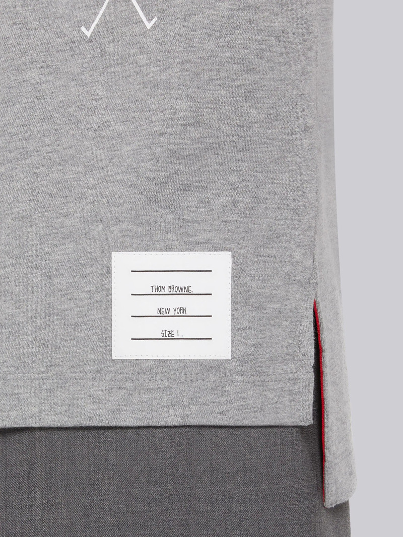 Light Grey Midweight Jersey Half Drop Mr. Thom Icon Print Tee 6