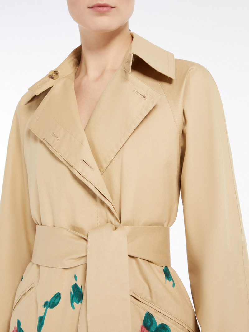 PESCO Water-repellent cotton gabardine trench coat 5