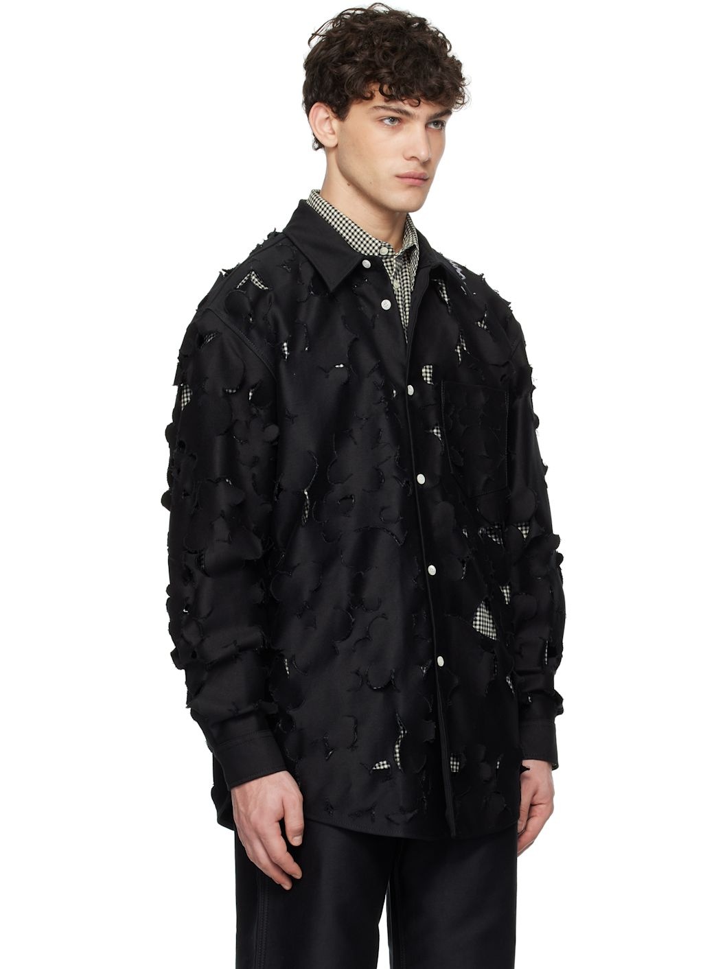 Black Boxy Fit Cut Out Shirt - 2