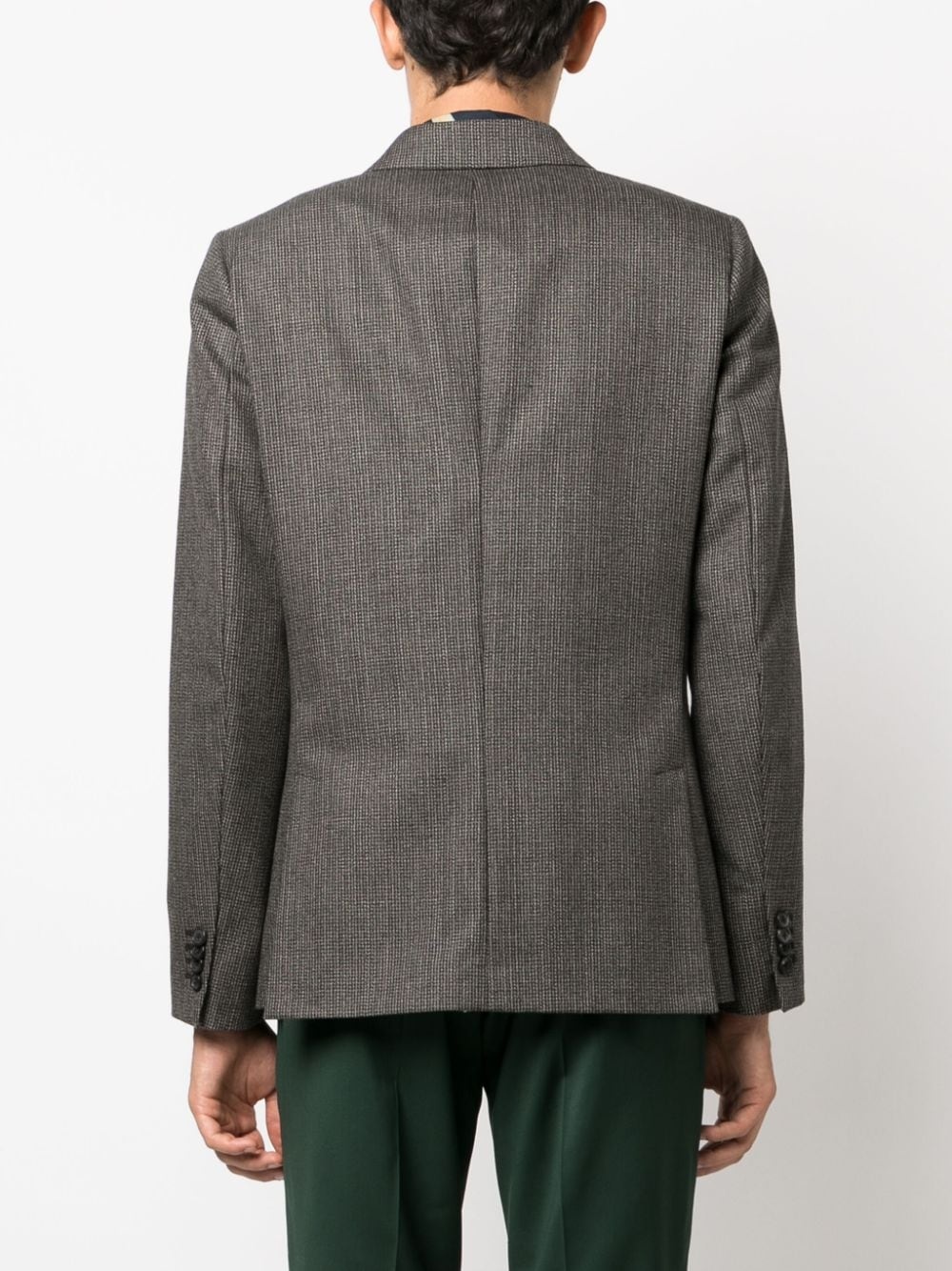 double-breasted wool blazer - 4