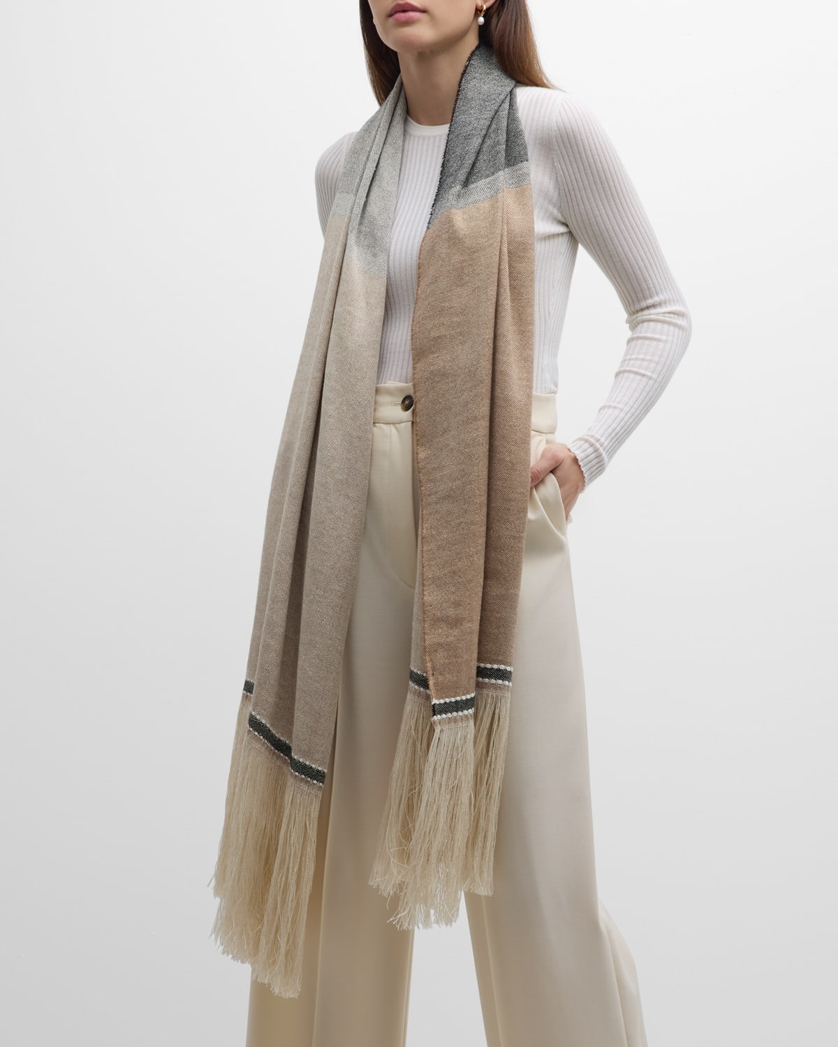 Aeroso Scarf with Fringe - 3