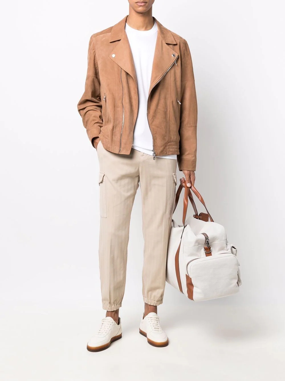 camel biker jacket - 2