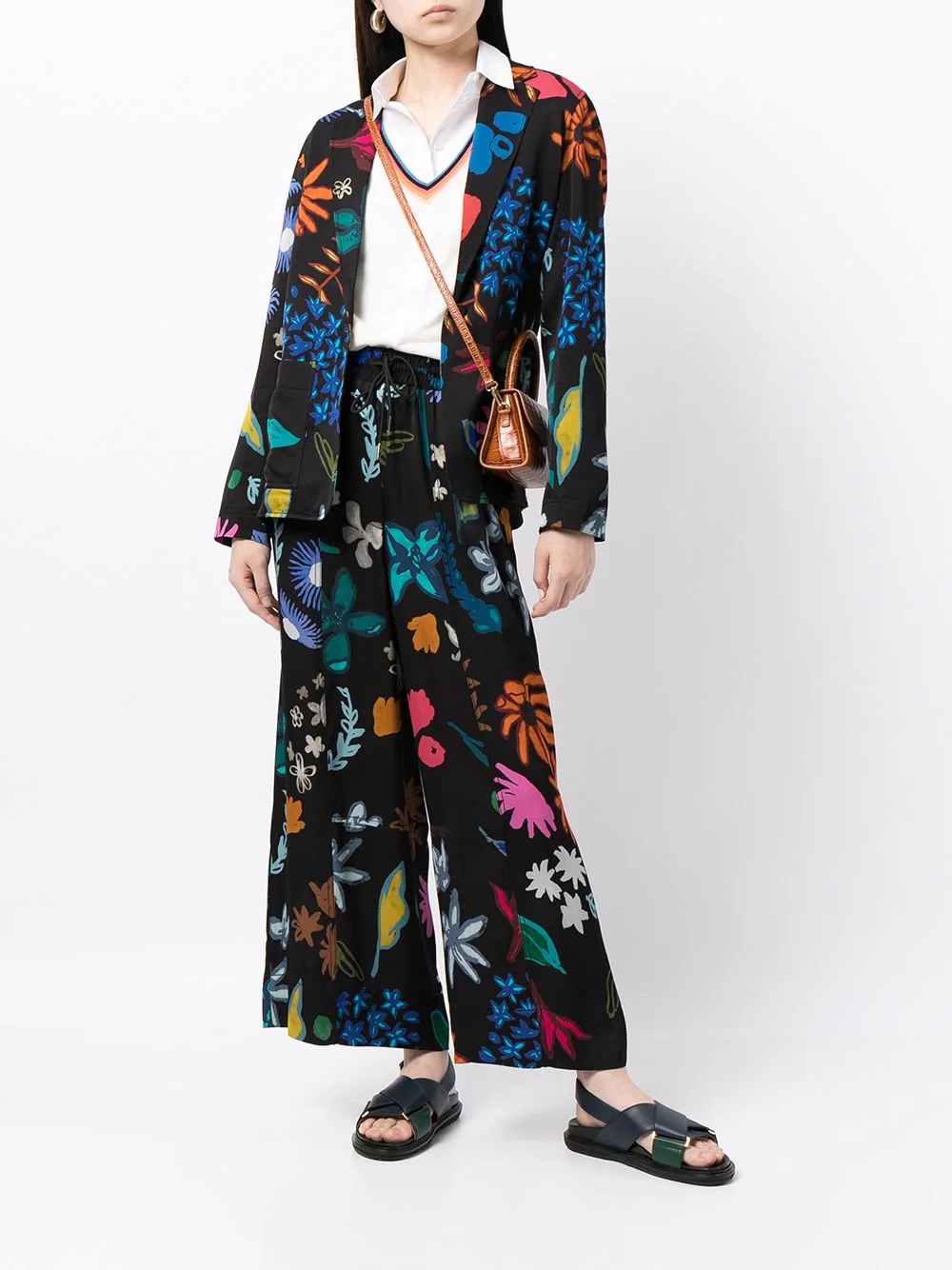 floral print blazer - 2