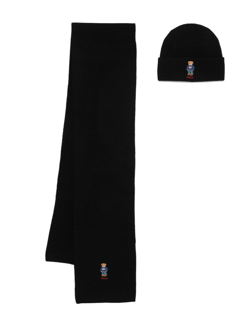 Polo Bear-motif scarf set 1