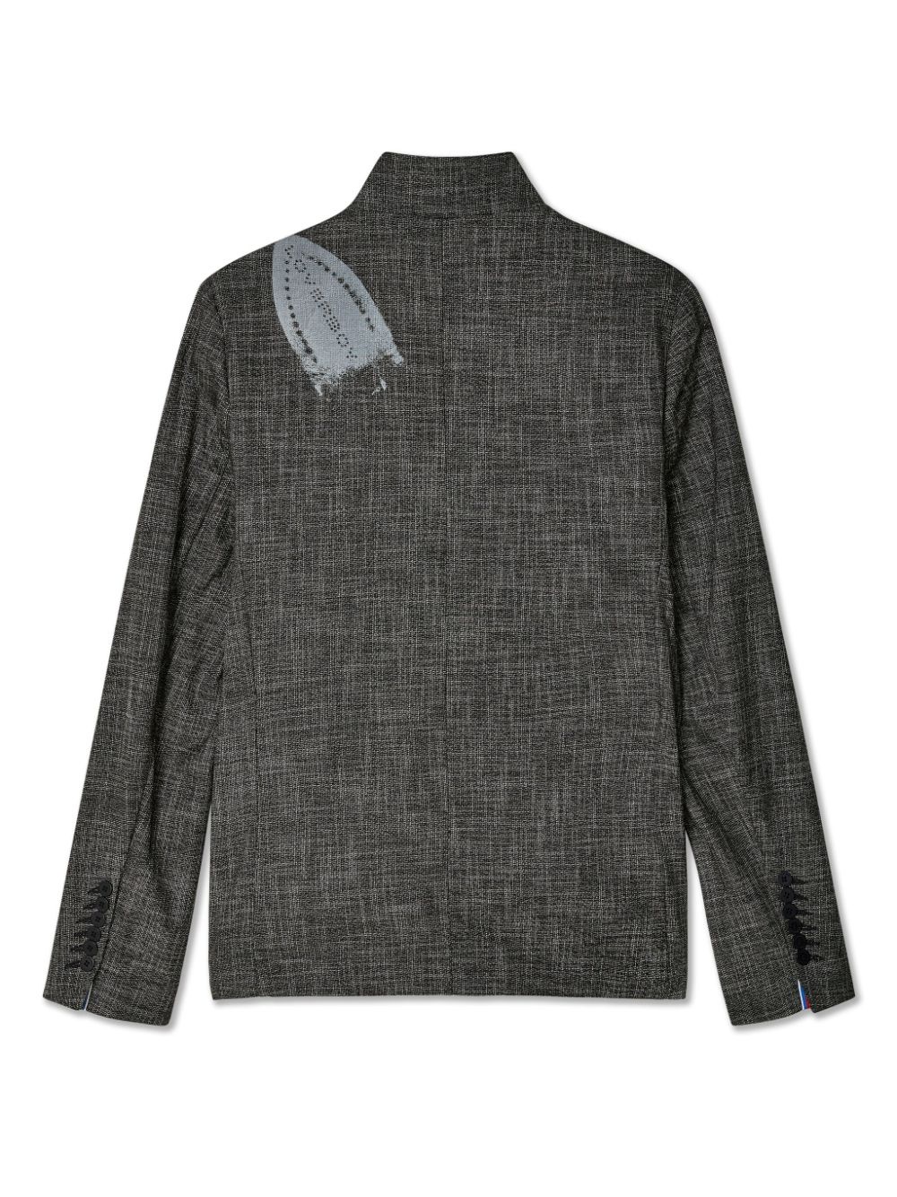 single-breasted tweed blazer - 2