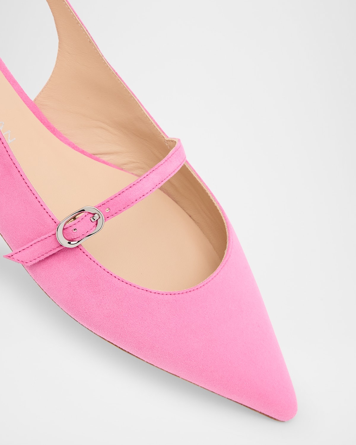 Emilia Suede Mary Jane Slingback Ballerina Flats - 6