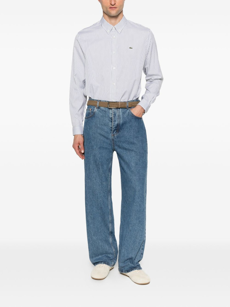 LACOSTE striped Logo-patch shirt outlook