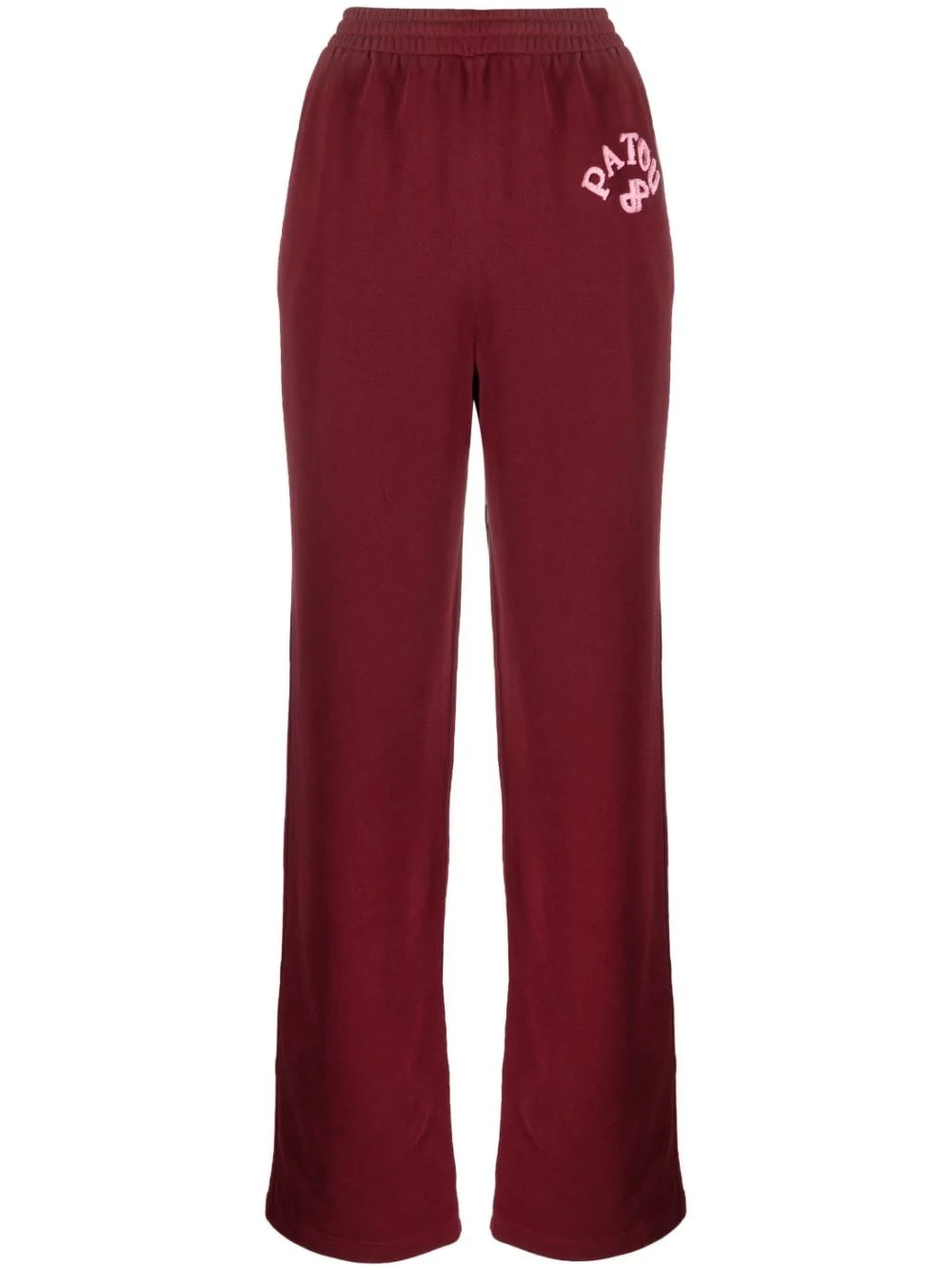 appliqué-logo organic cotton track pants - 1