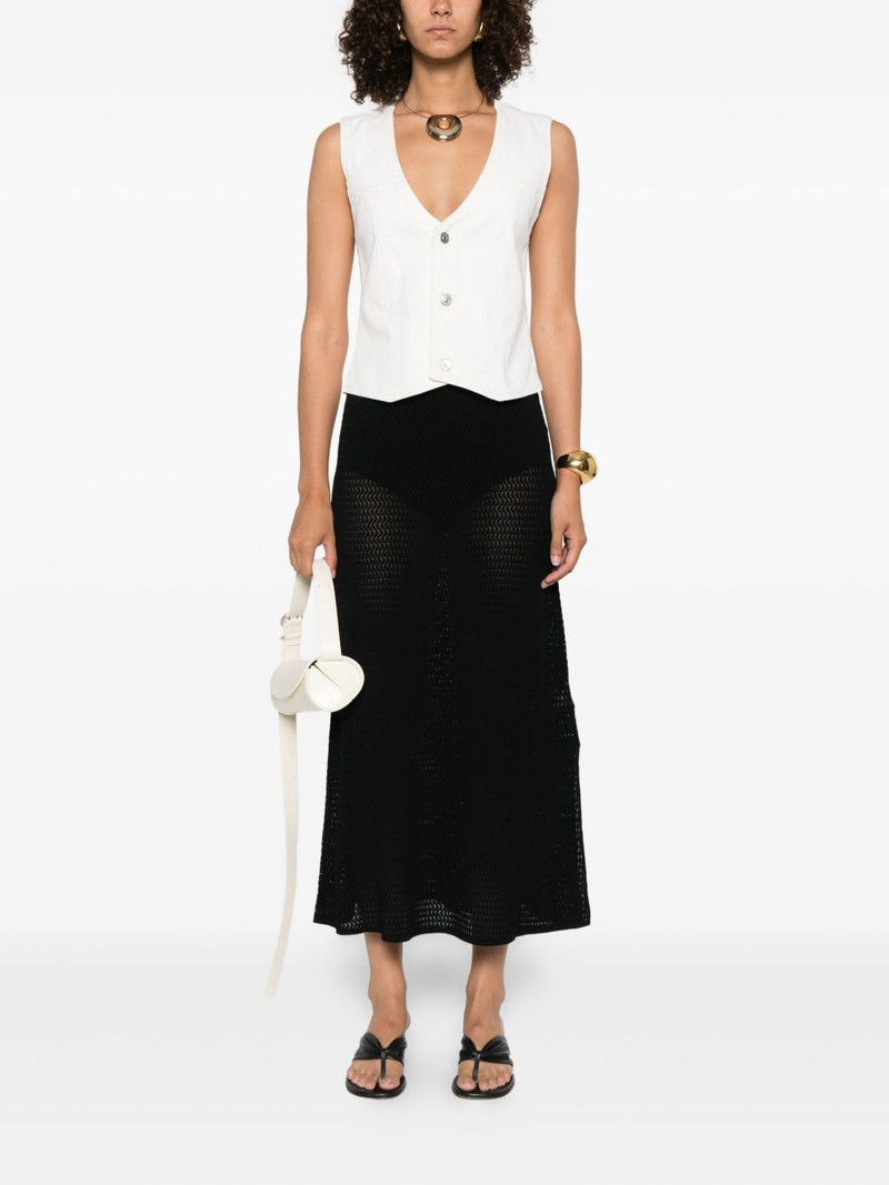 Victoria Beckham button-fastening sleeveless vest outlook