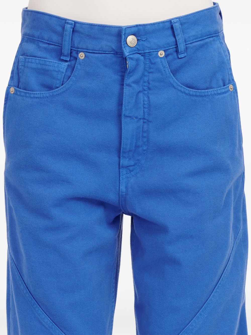 mid-rise wide-leg trousers - 7