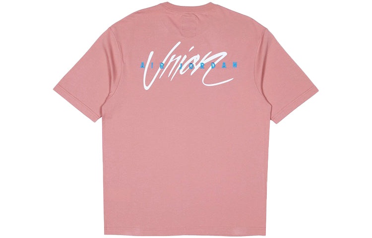 Air Jordan x Union LA Dunk Printing Sports Round Neck T-Shirt 'Pink' CZ1457-695 - 2