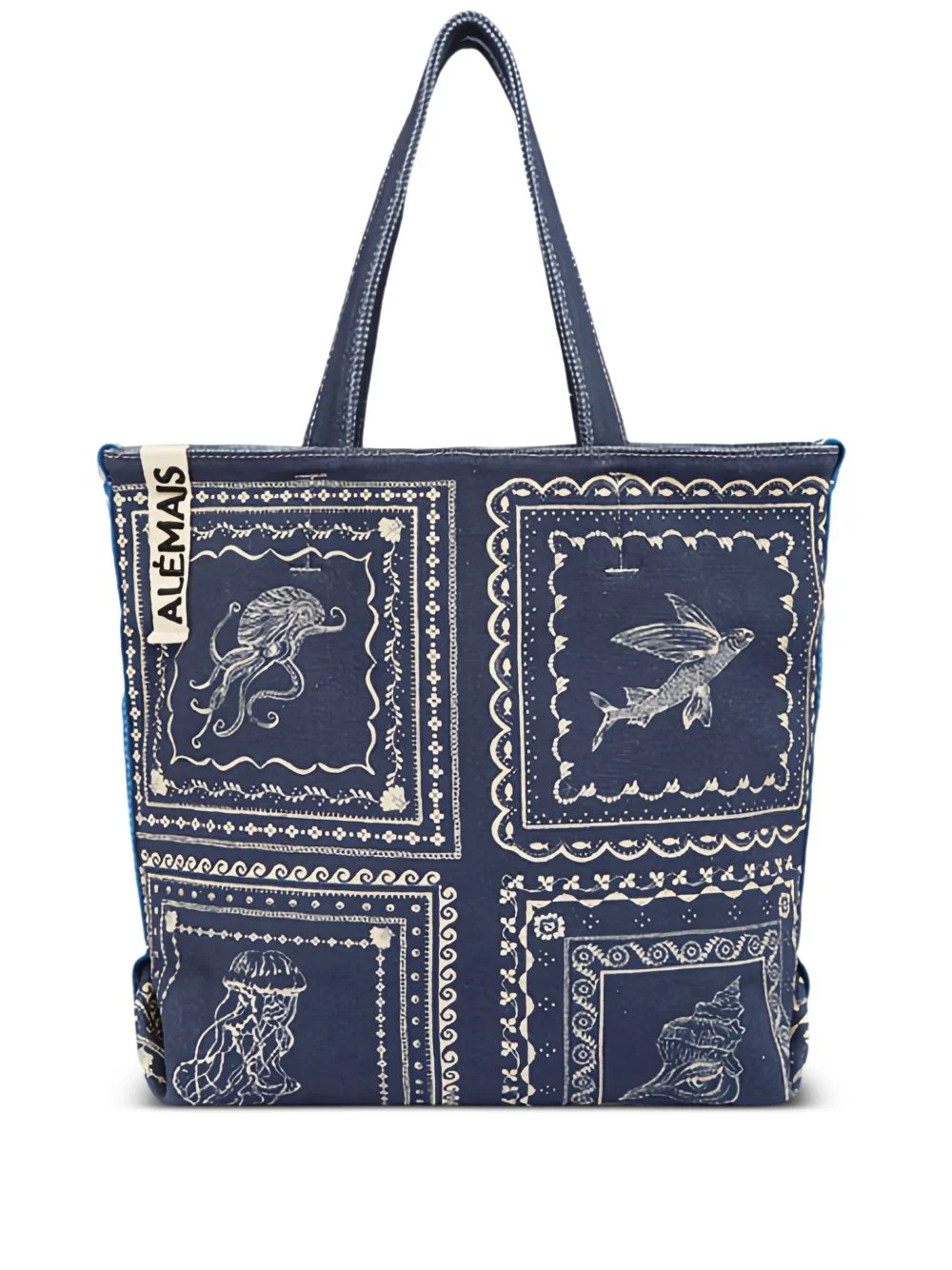 printed-design tote bag - 1