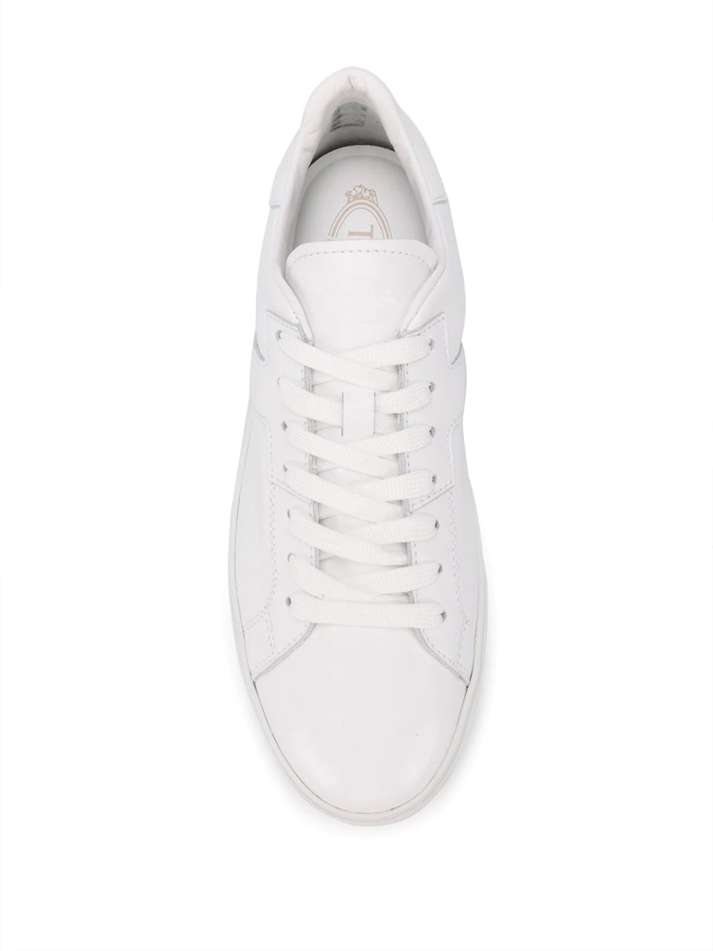 leather lace-up sneakers - 4