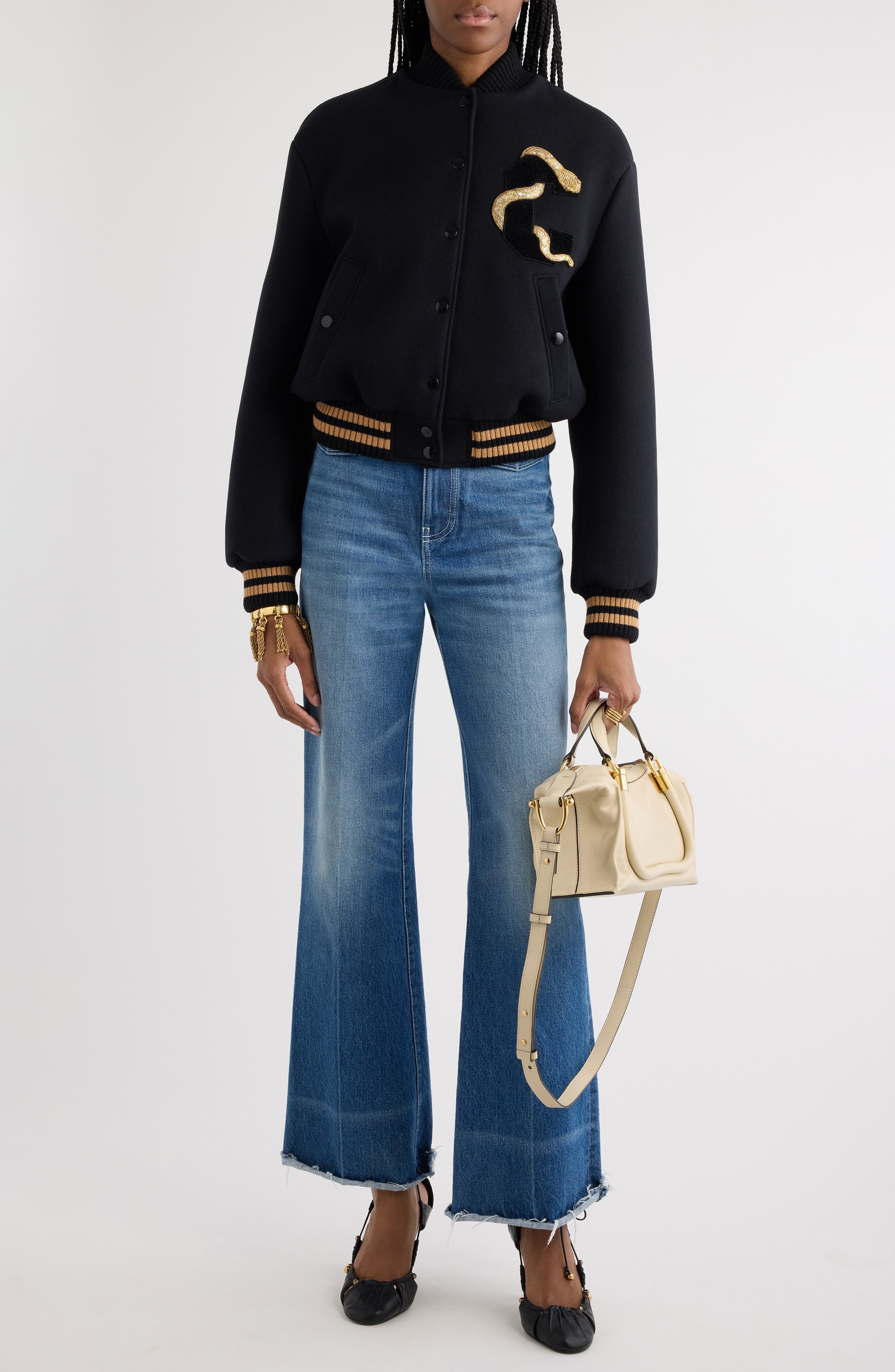 Chloé High Waist Flare Leg Jeans in Ocean Blue at Nordstrom - 2