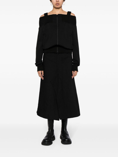 Yohji Yamamoto high-waist cotton midi skirt outlook