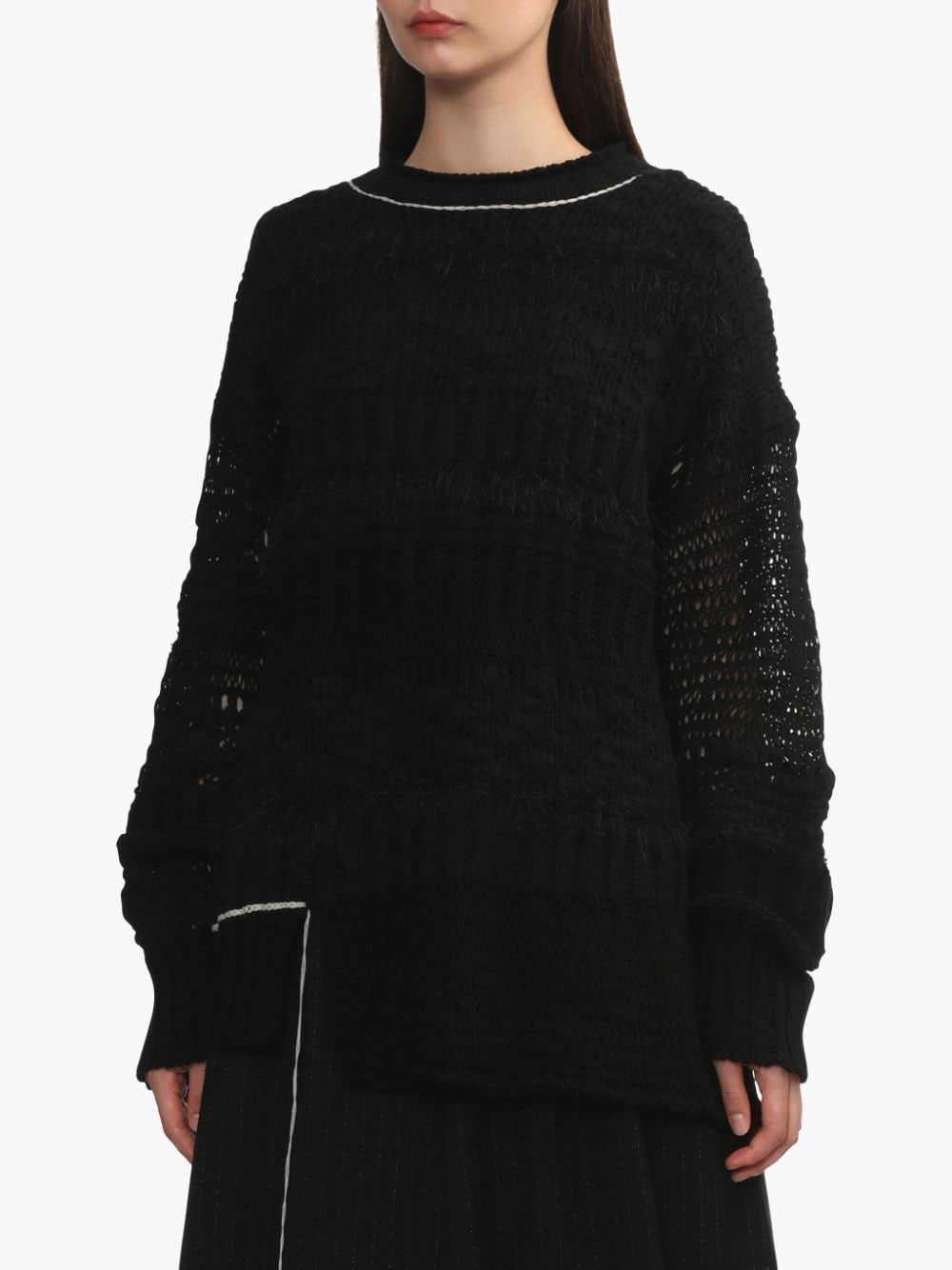 contrast-stitching jumper - 3