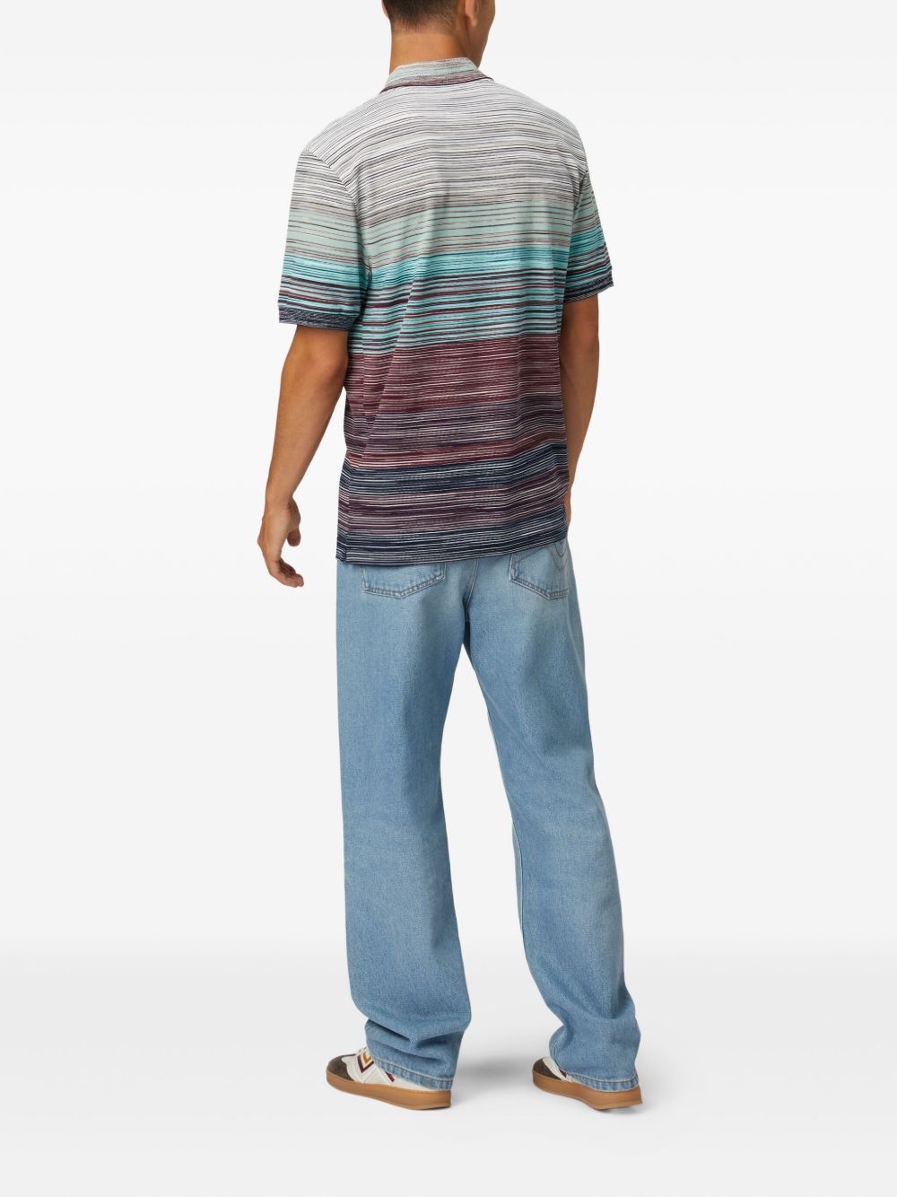 striped cotton polo shirt - 3