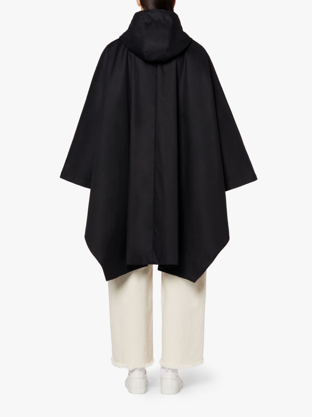 BONI BLACK RAINTEC COTTON HOODED PONCHO | LMC-010 - 4