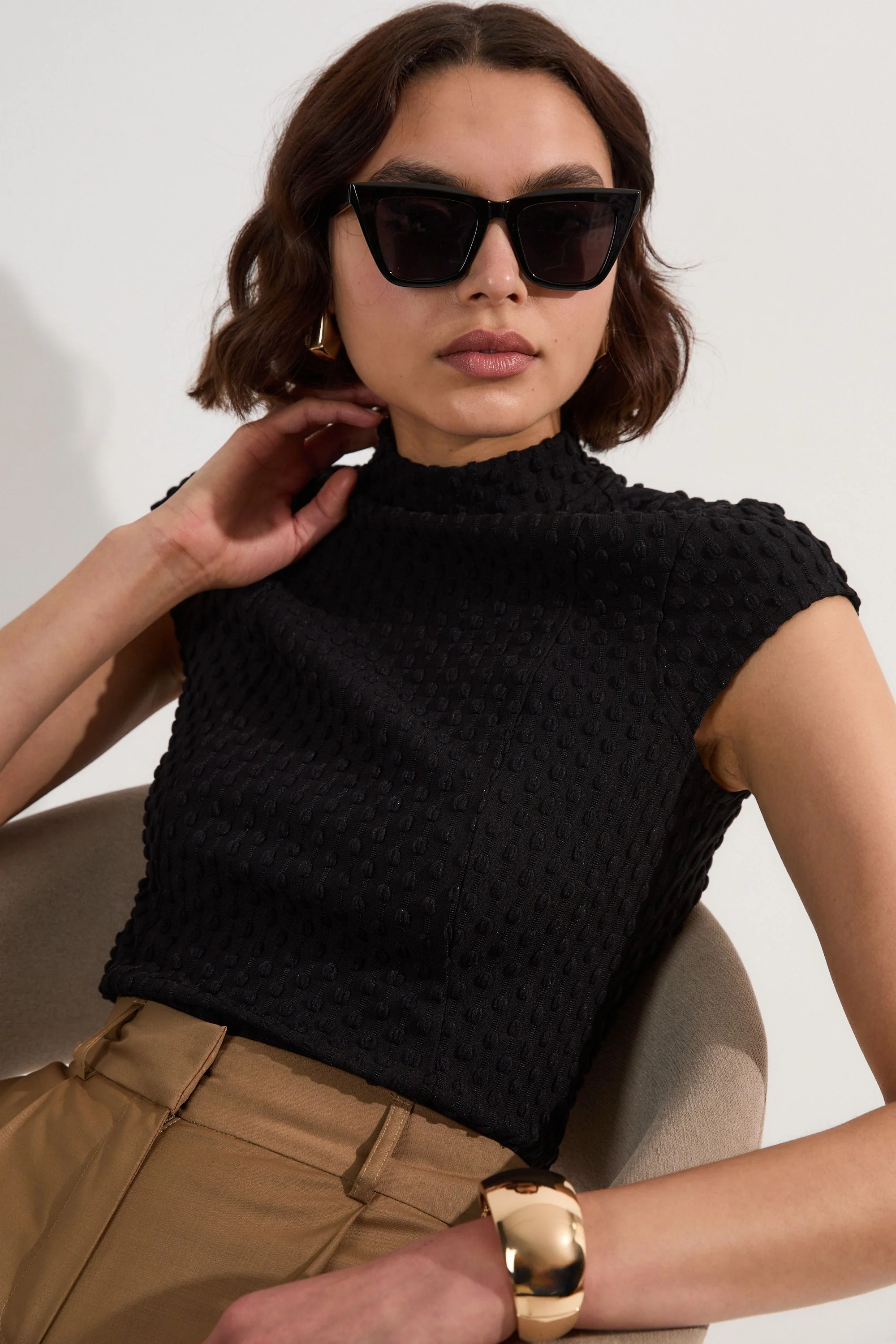 Textured Jersey Top - 1