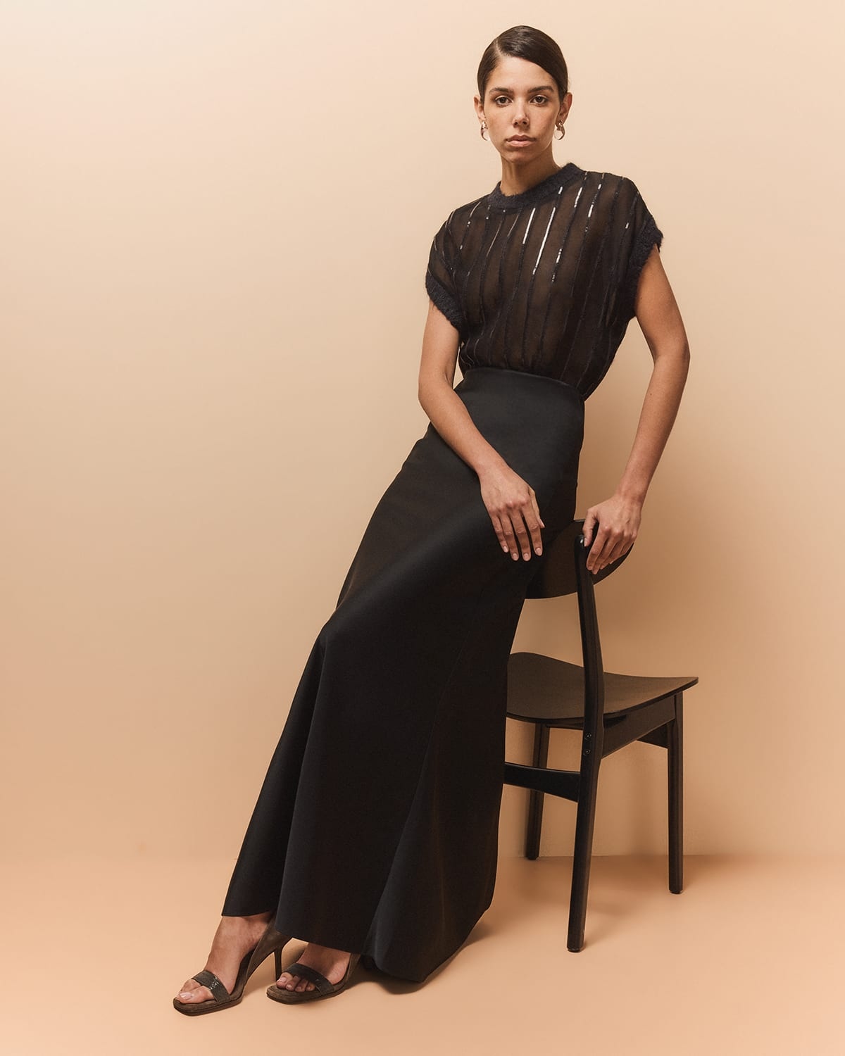 Brunello Cucinelli Satin Cady Long Mermaid Skirt