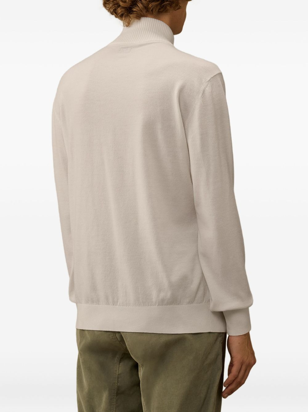 half-zip lens-pocket sweater - 4