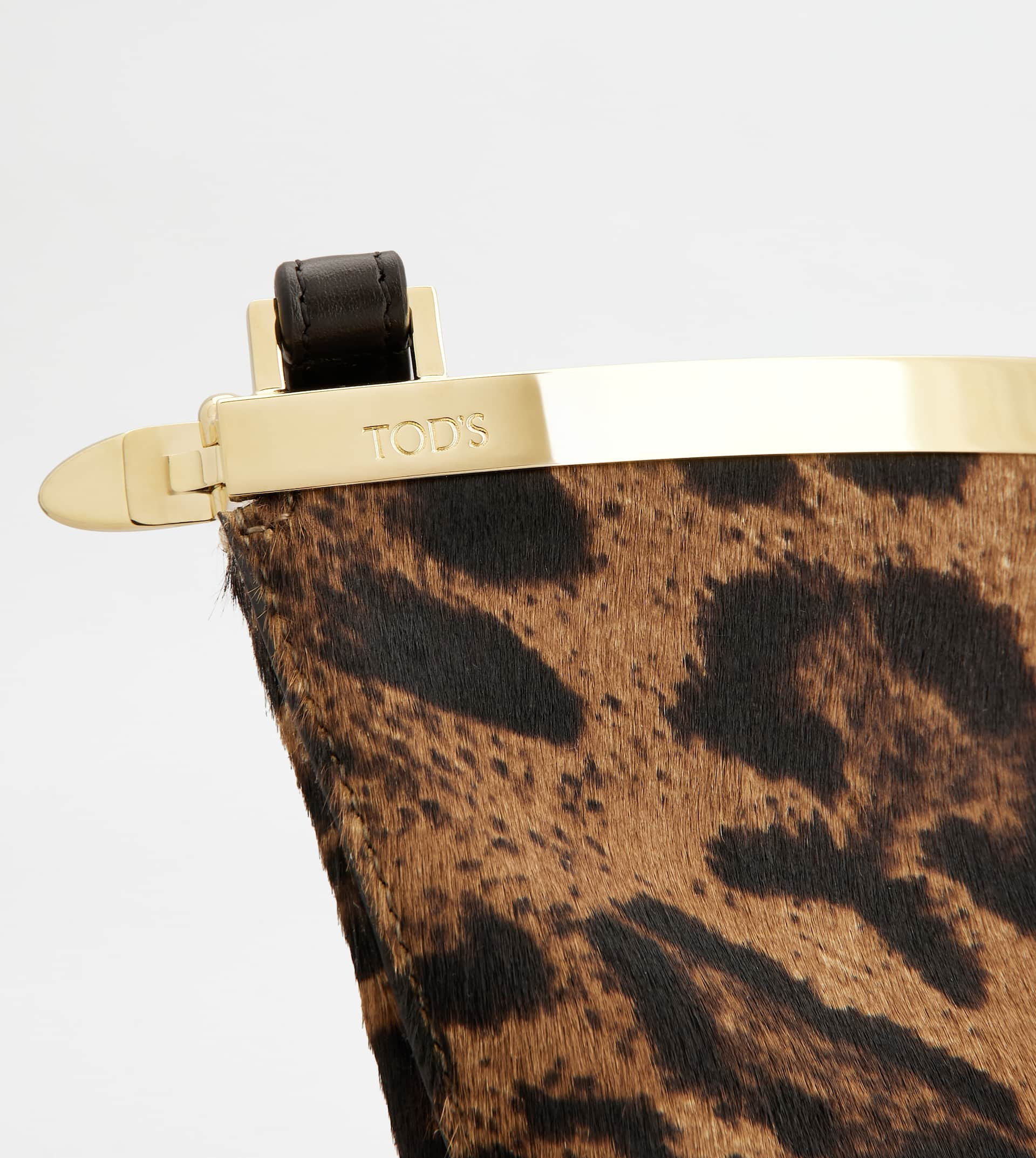 TOD'S MAGENTA BAG BUCKET BAG IN PONY EFFECT LEATHER MINI - BROWN - 5