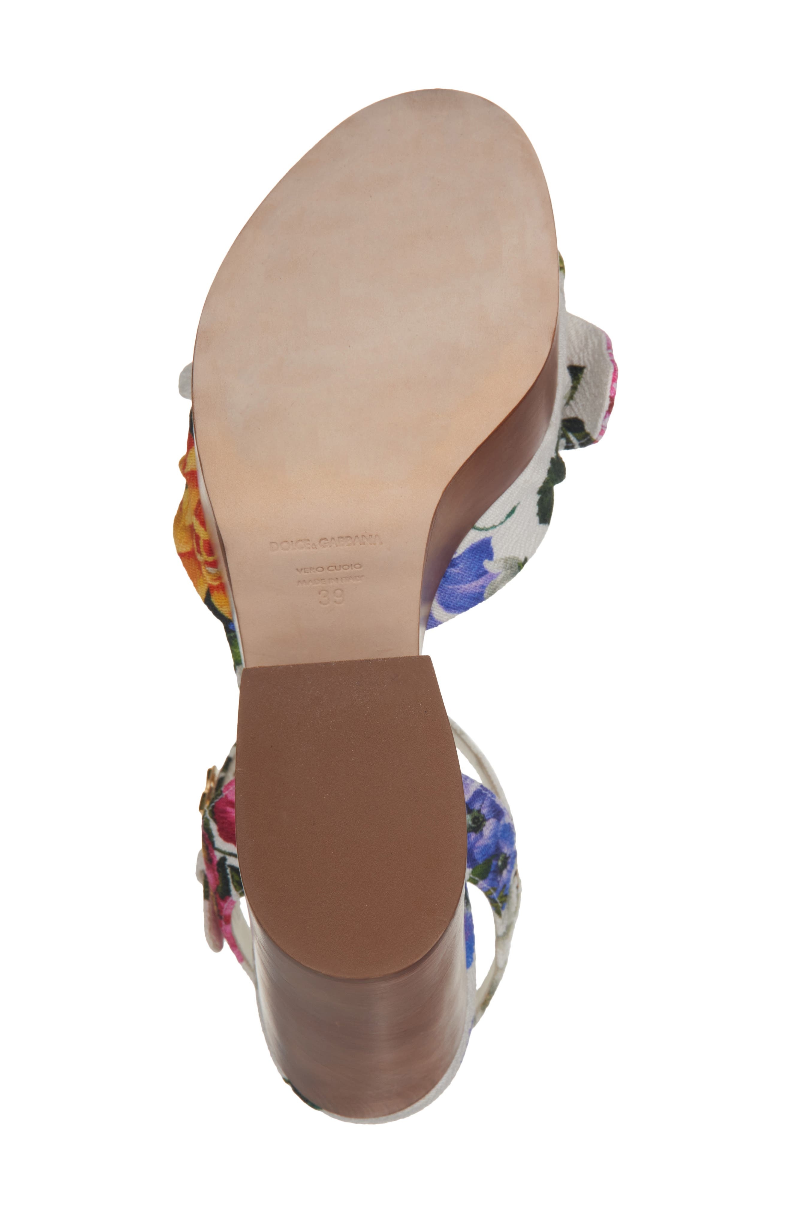 Dolce&Gabbana Gardenia Print Platform Sandal in Mix Fiori Cretonne at Nordstrom - 6