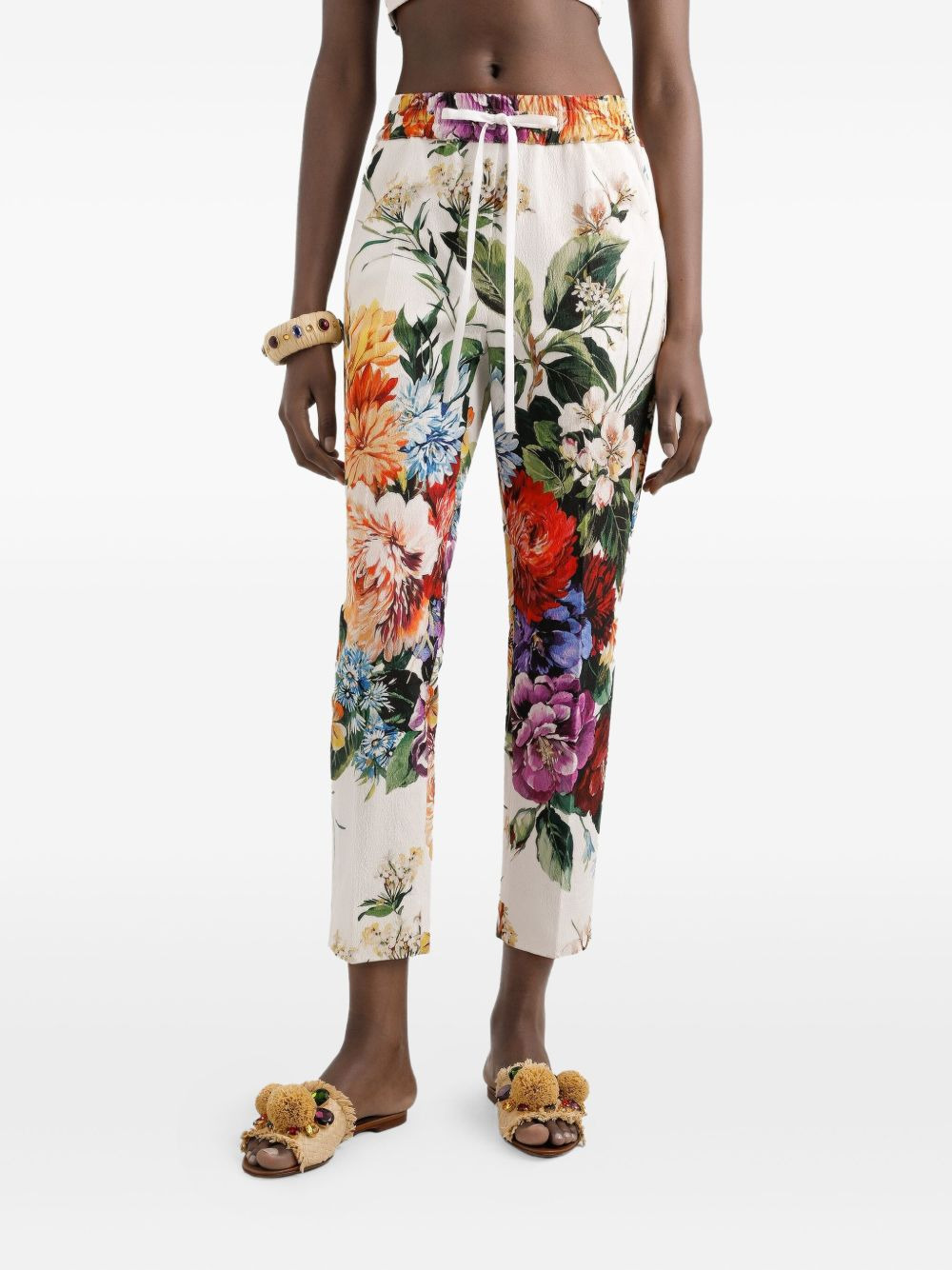 floral-print trousers - 4