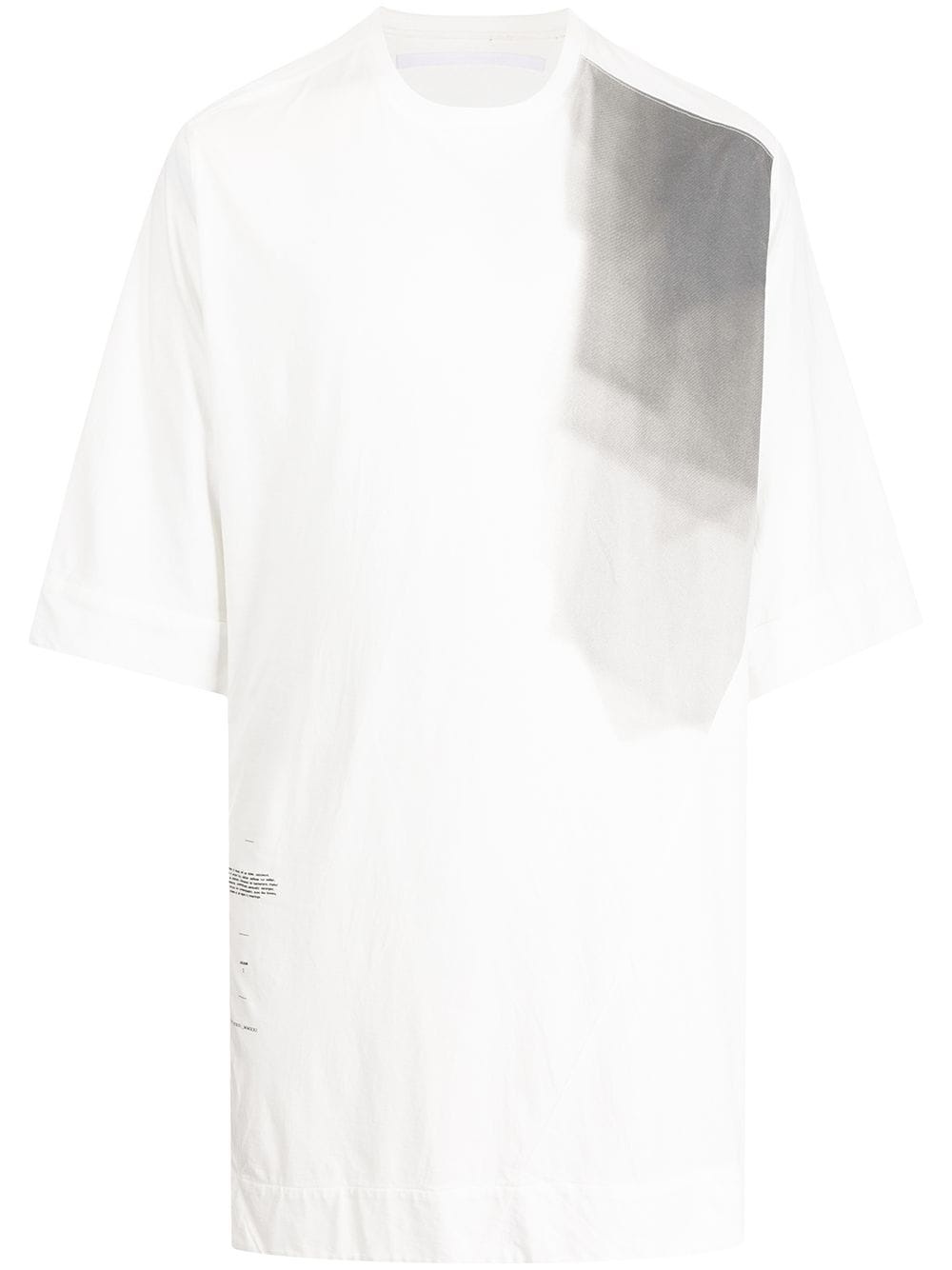 Slit printed long-line T-shirt - 1