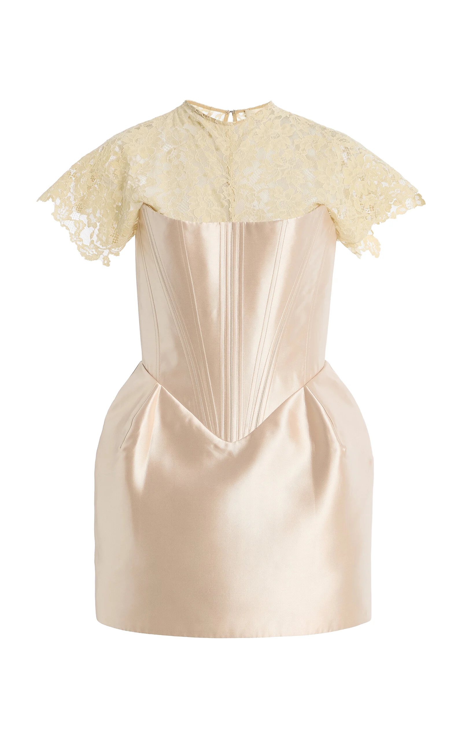 Exclusive Catalina Satin Mini Dress neutral - 1