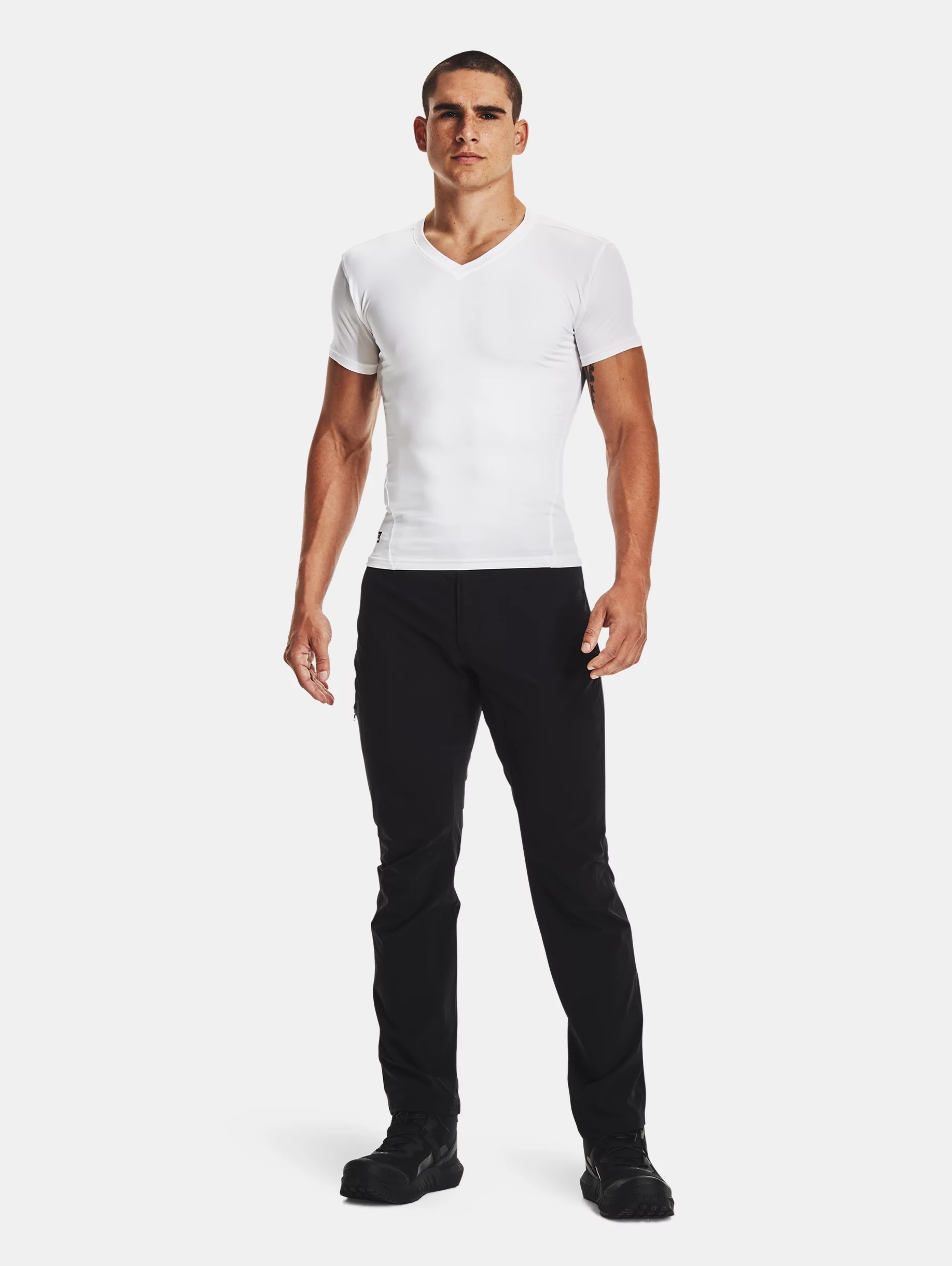 Men's Tactical HeatGear® Compression V-Neck T-Shirt - 5