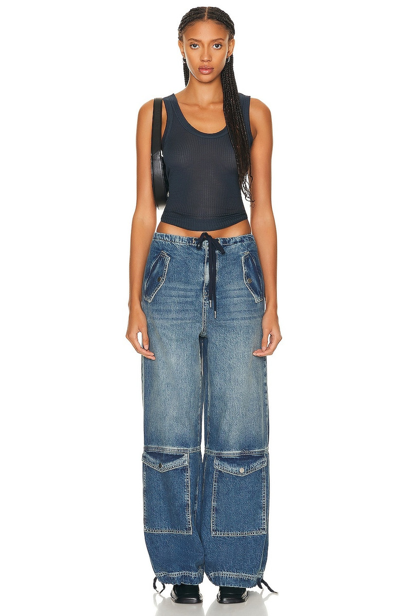 GRLFRND Alix Wide Leg Drawstring Cargo outlook