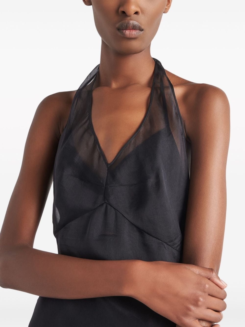 Re-Edition 1995 organza halterneck dress - 4