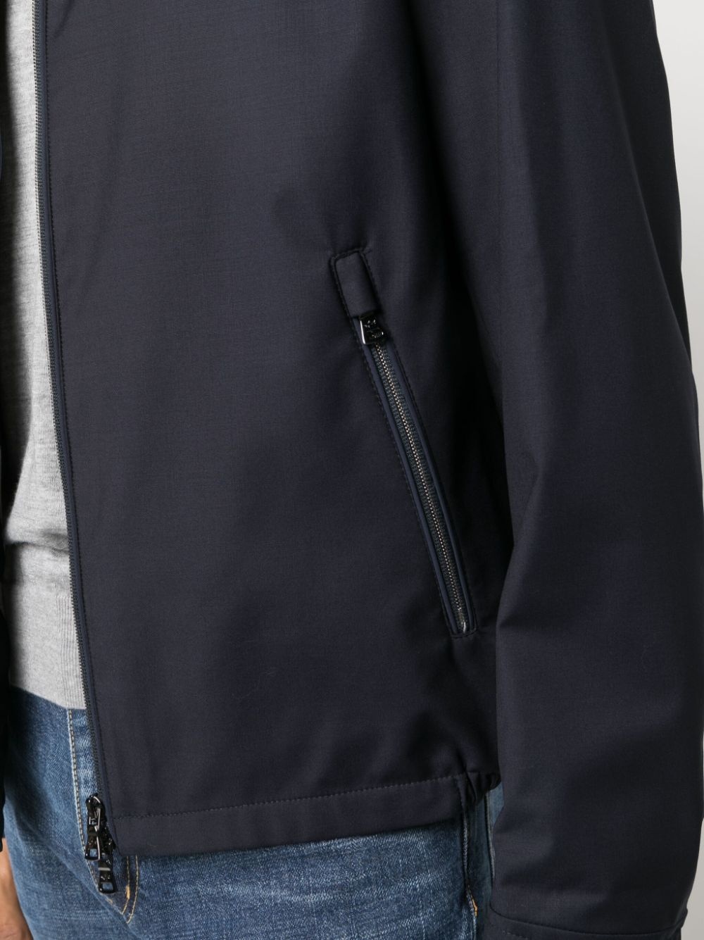 zip-fastening bomber jacket - 5