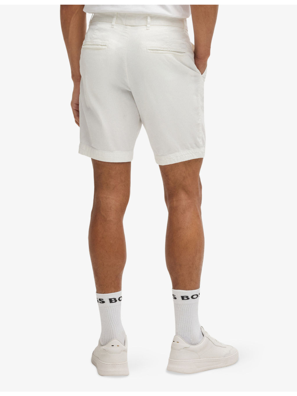Slip-Pocket Straight-Leg Slim-Fit Stretch-Cotton Shorts - 4