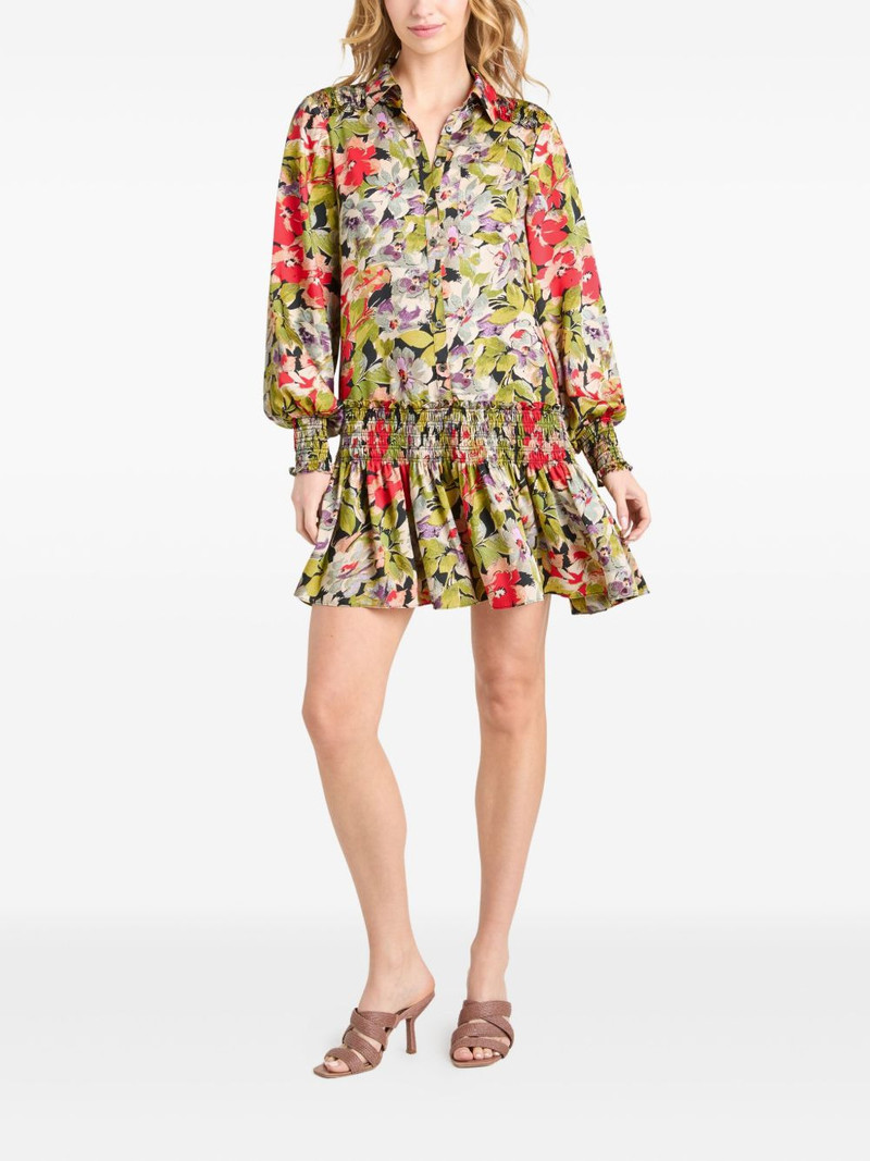 Cinq à Sept Damia floral smocked mini dress outlook