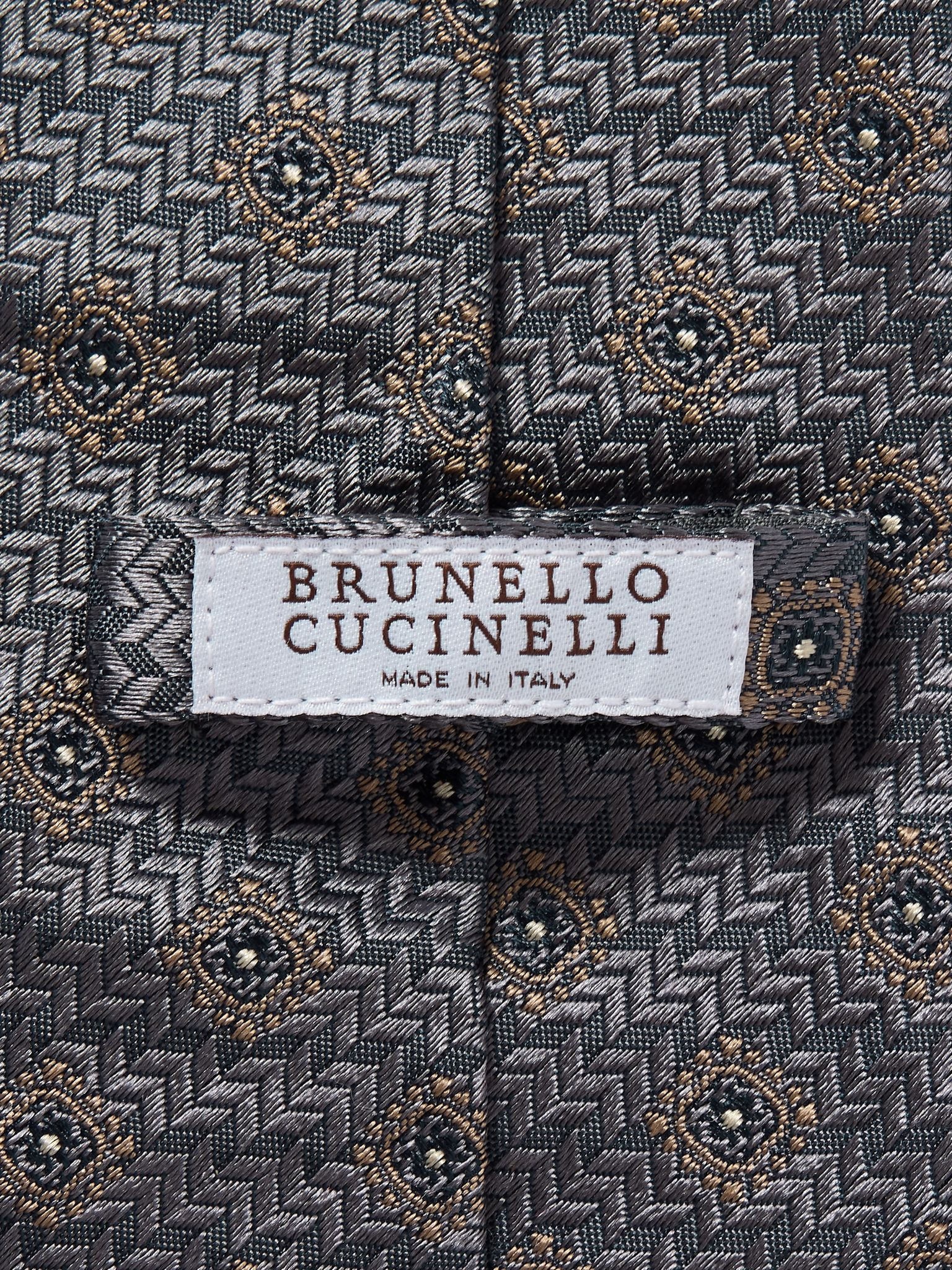 8cm Silk-Jacquard Tie Gray - 4