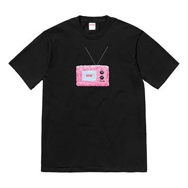 대 SS18 TV 티 블랙 캐주얼 짧은 소매 Unisex SUP-SS18-0085 - 1