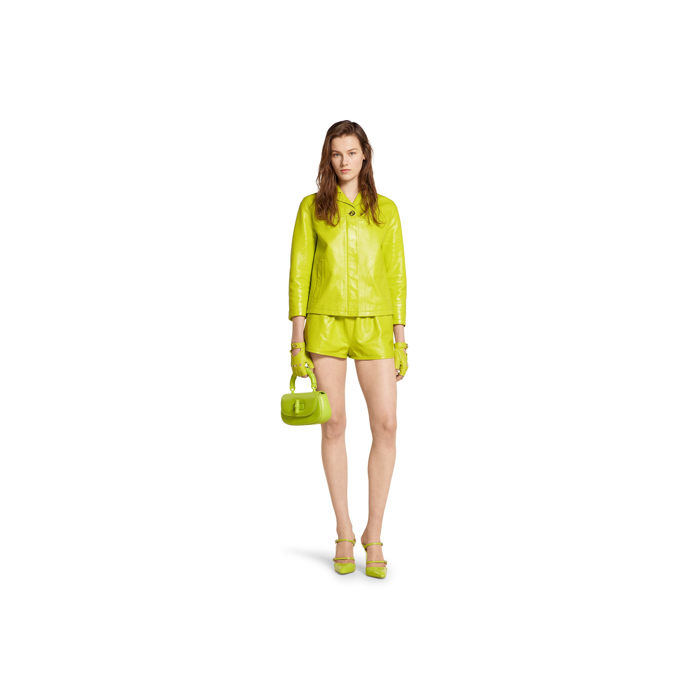 Shiny leather boxy jacket - 2