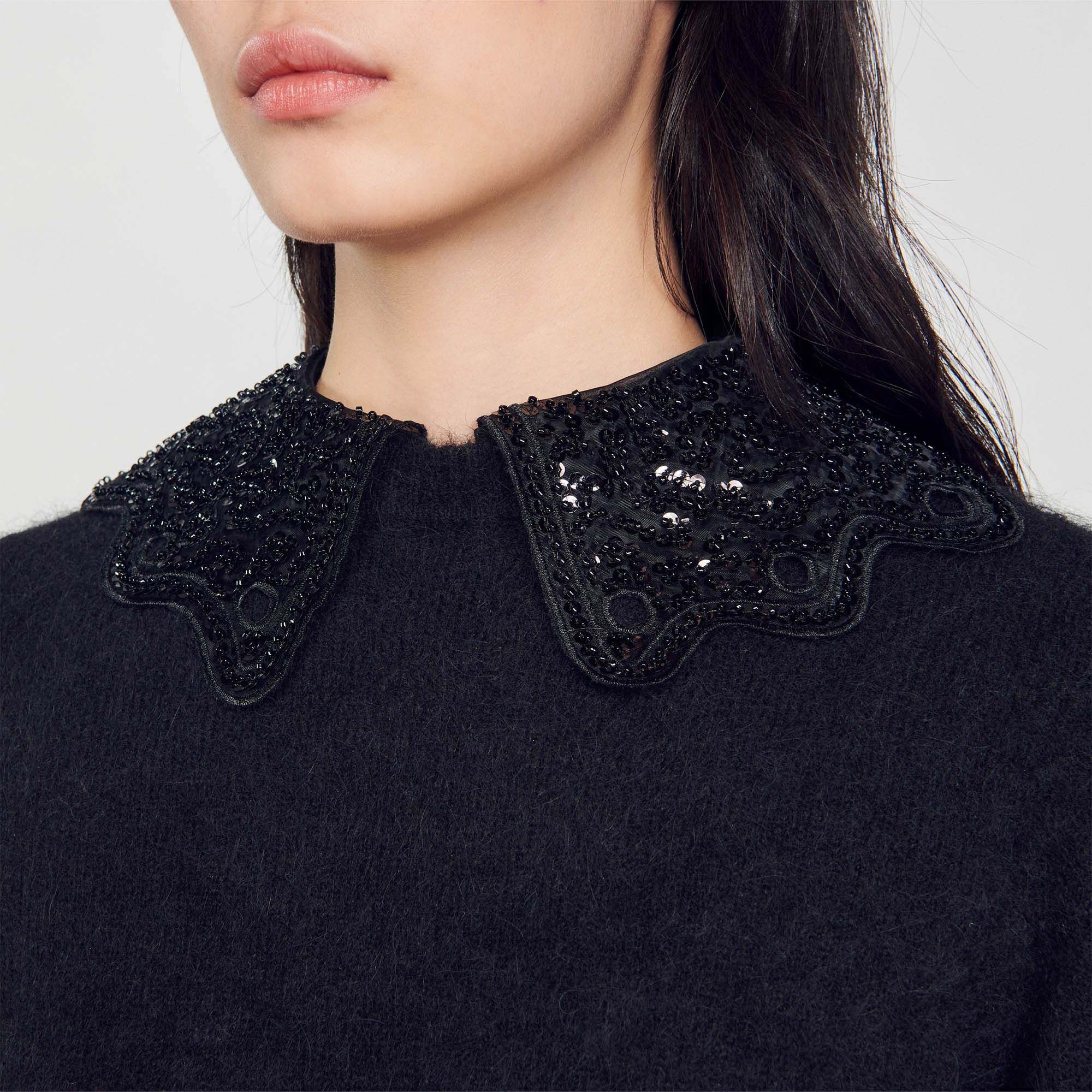 CROPPED SWEATER WITH SEQUINS - 4