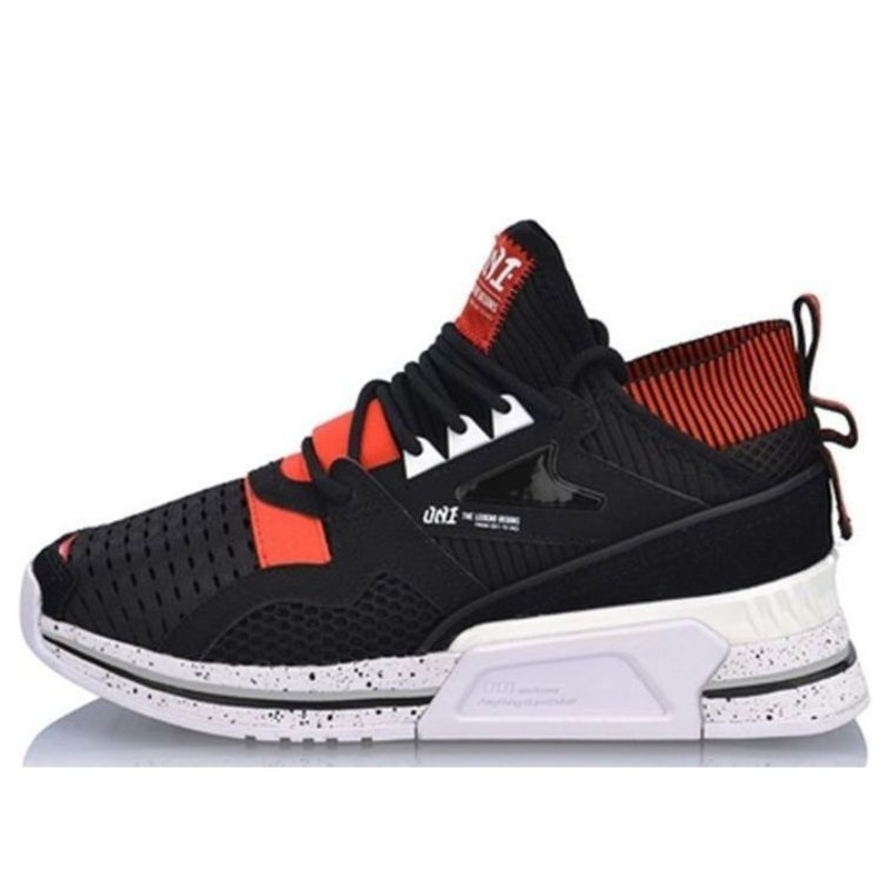 (WMNS) Li-Ning 001 T1000 No Boundry Mid 'Black Red' AGLP012-1 - 1