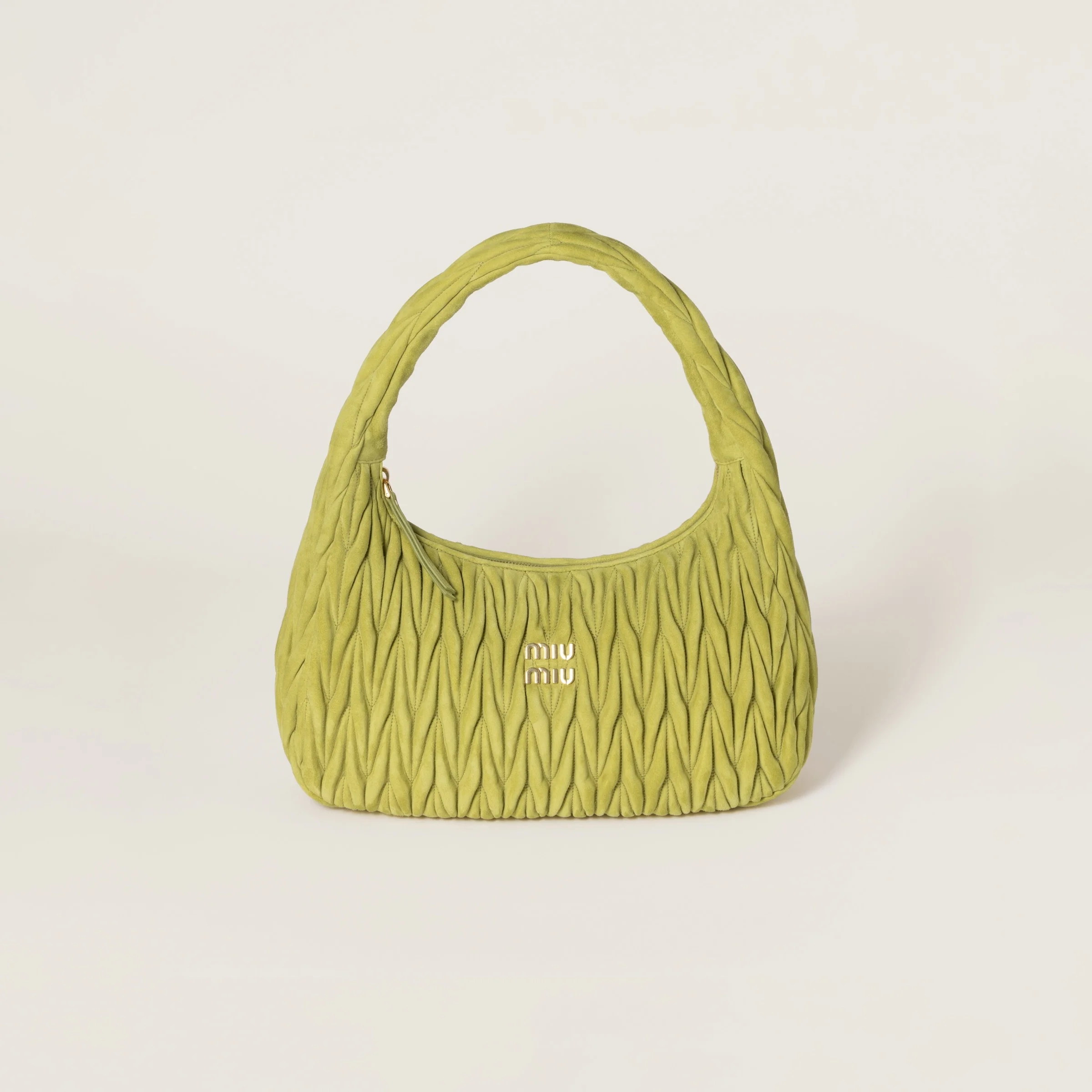 Wander matelassé suede bag - 1