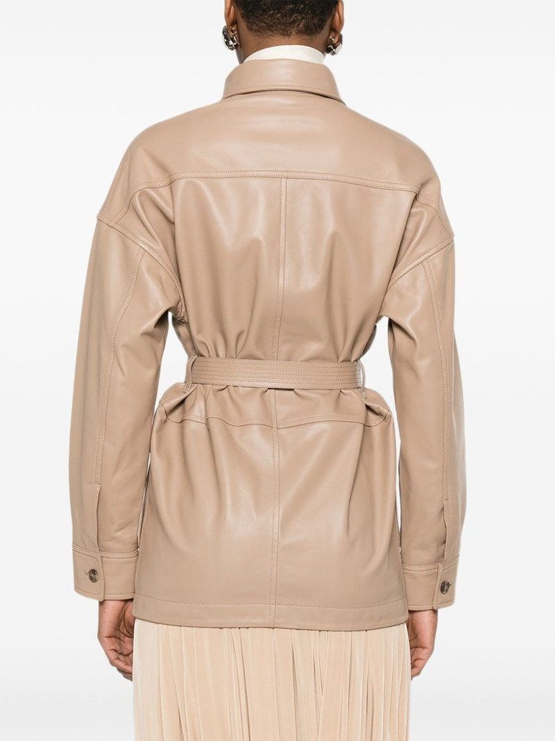 buttoned belted jacket 4