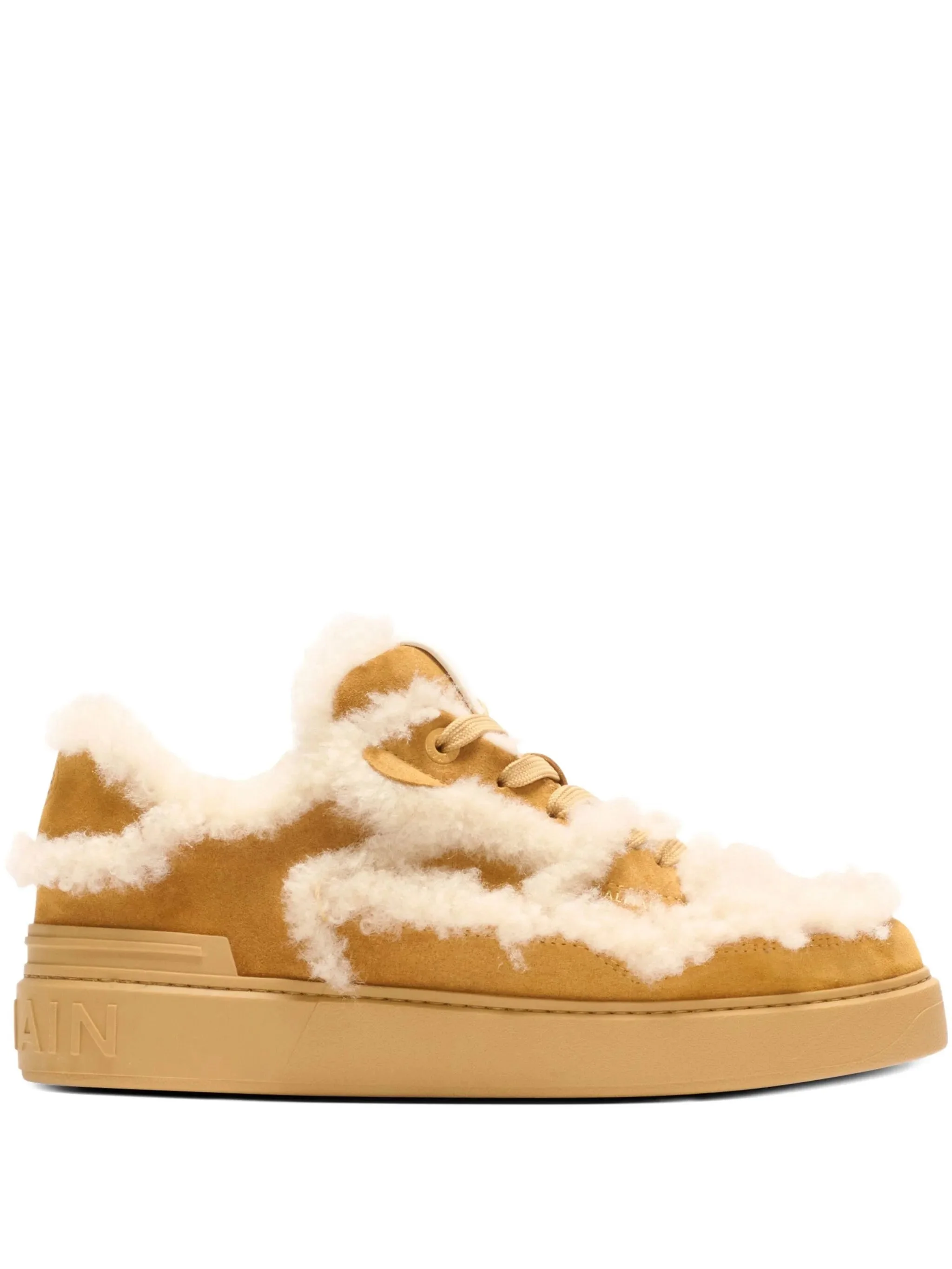 shearling suede sneakers - 1
